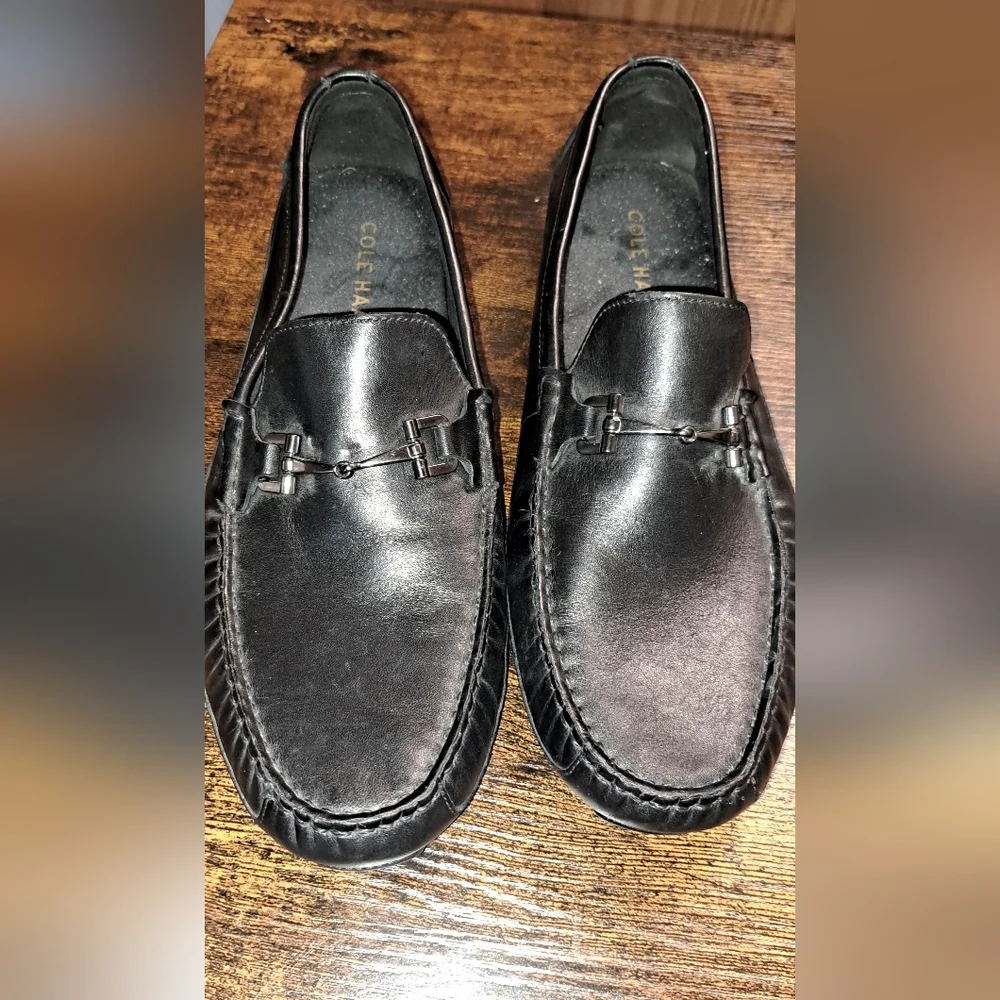 Cole Haan Wyatt Horsebit Loafers Dress Shoes Mens Black Leather Slip On  10.5M